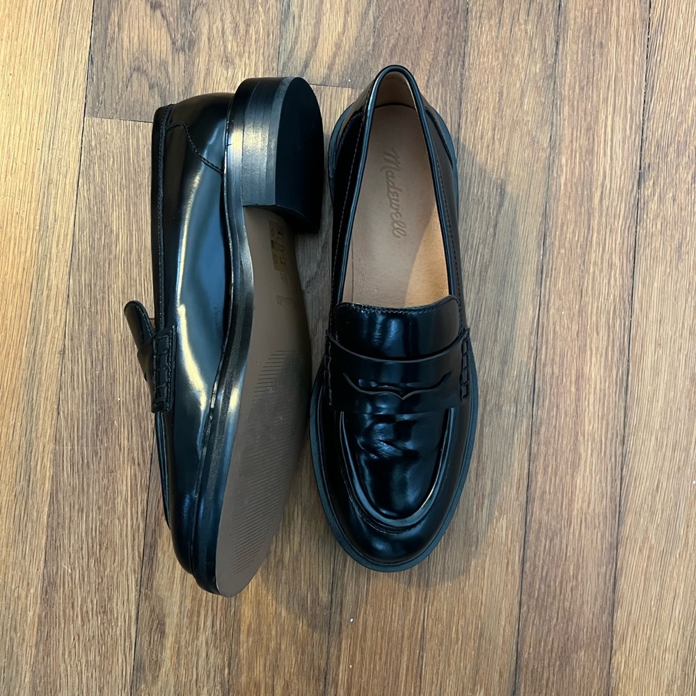 Madewell Vernon Loafer black leather size 8.5